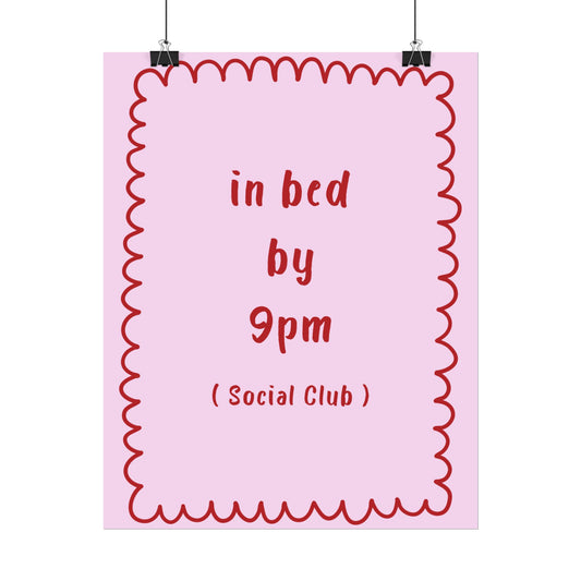 Um 21 Uhr im Bett, Social Club (Pink) - Poster