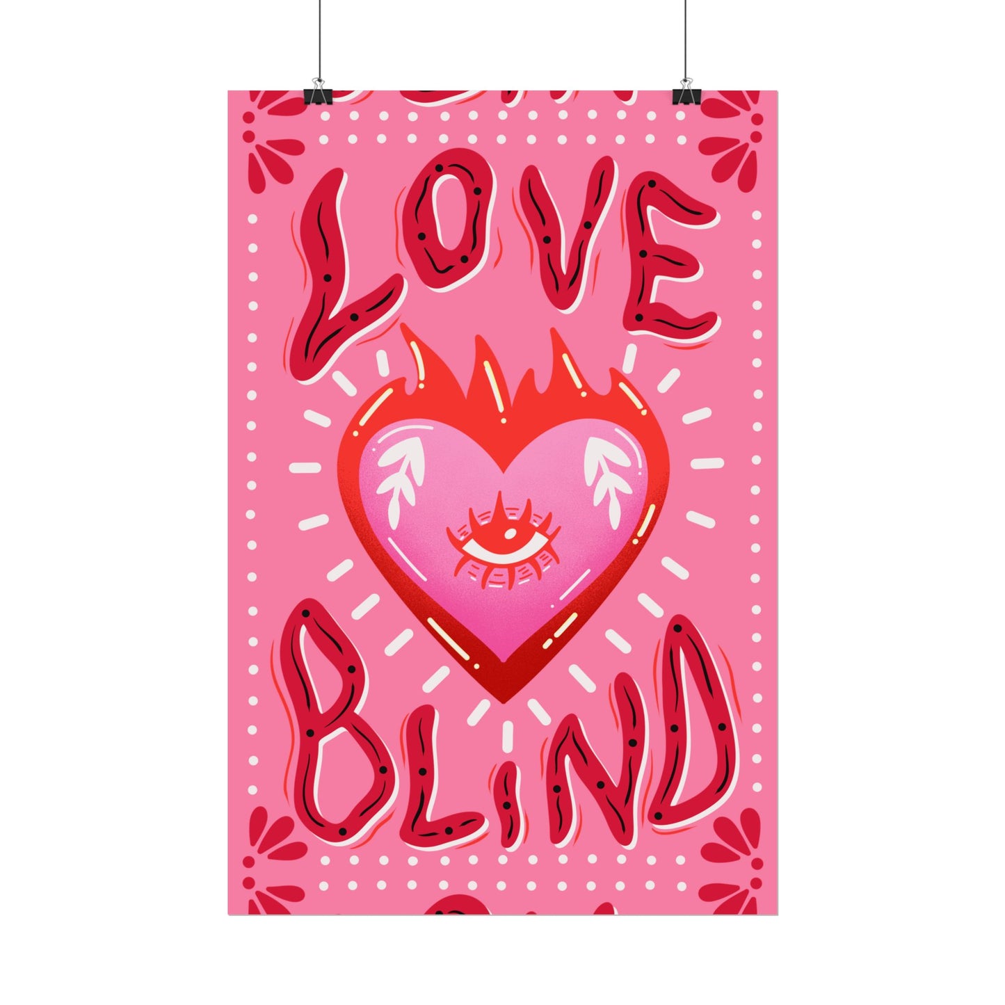 Love Blind – Retro Flame Poster