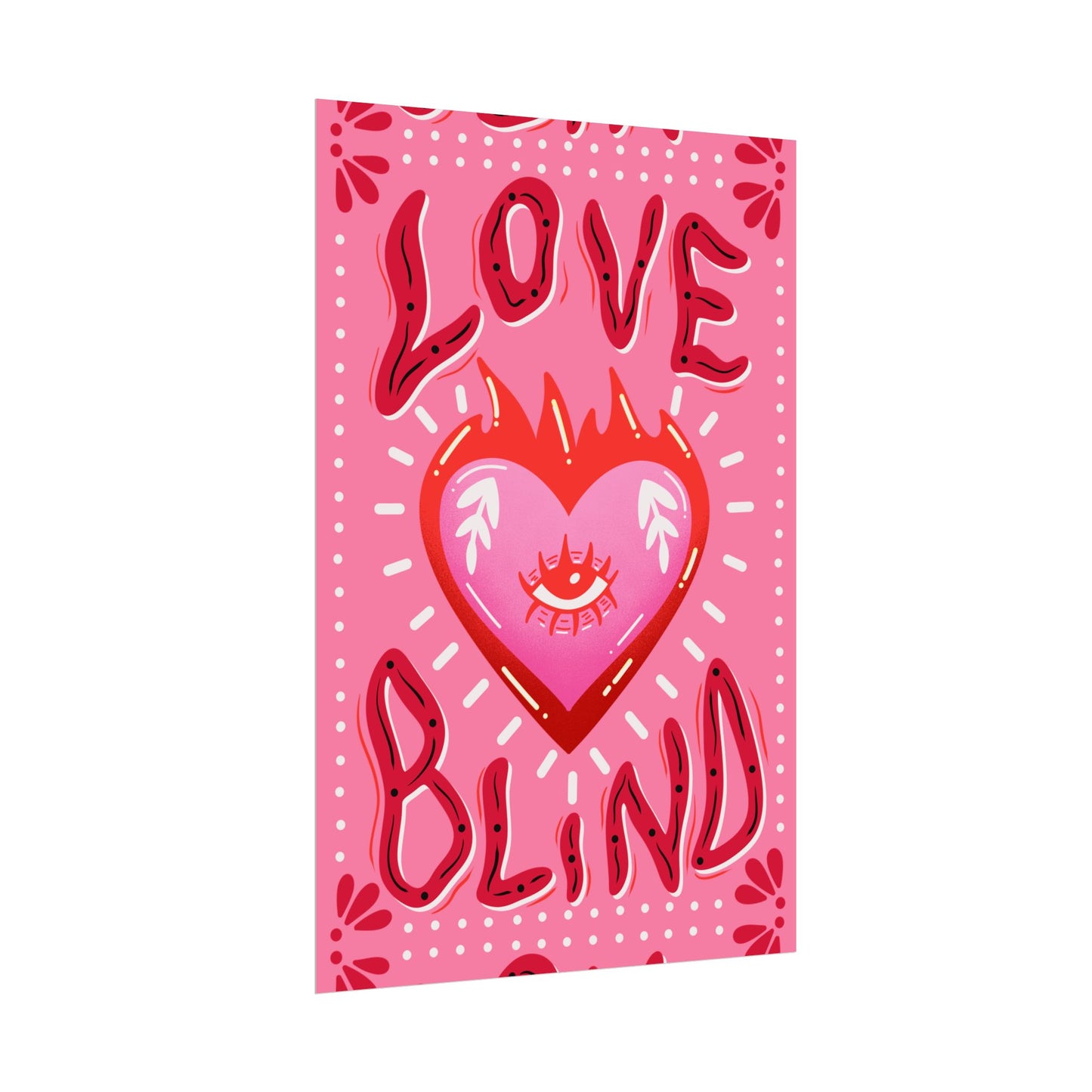 Love Blind – Retro Flame Poster