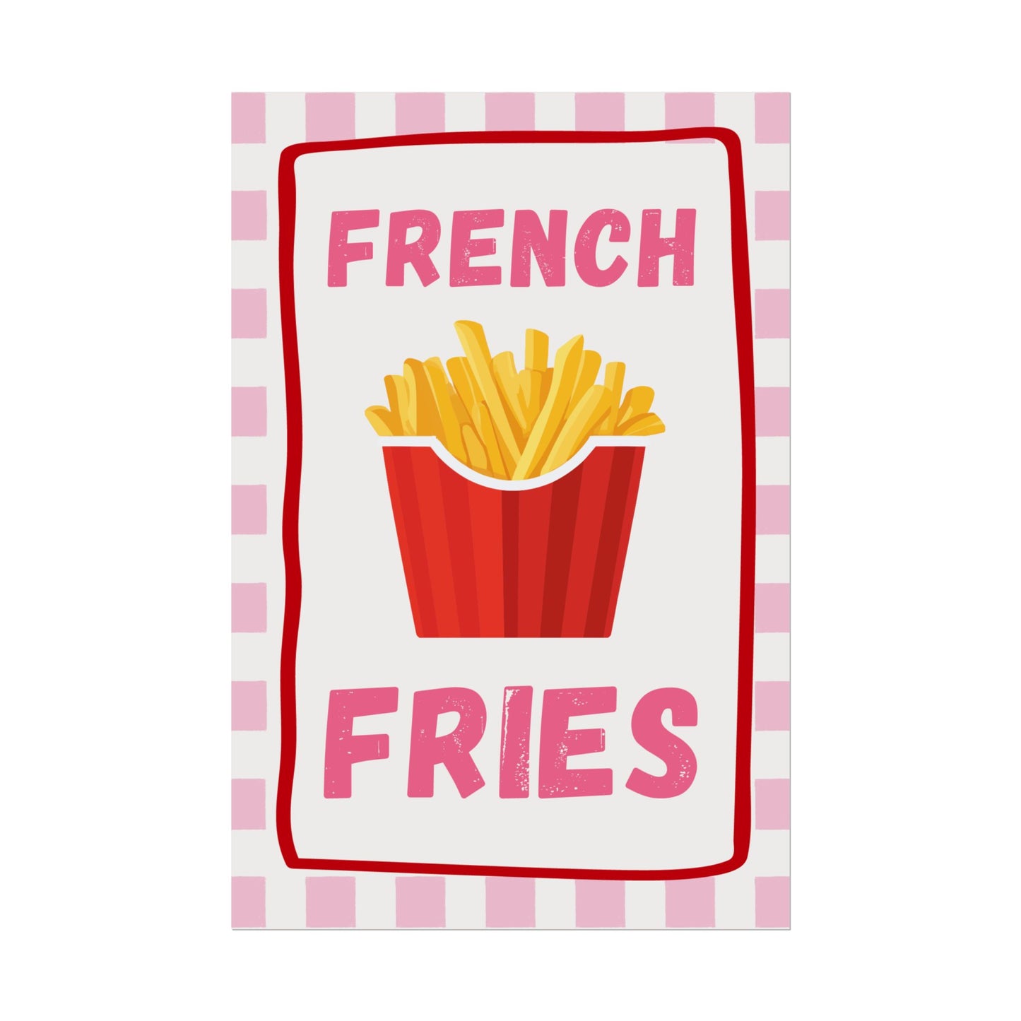 French Fries in Pink - Poster