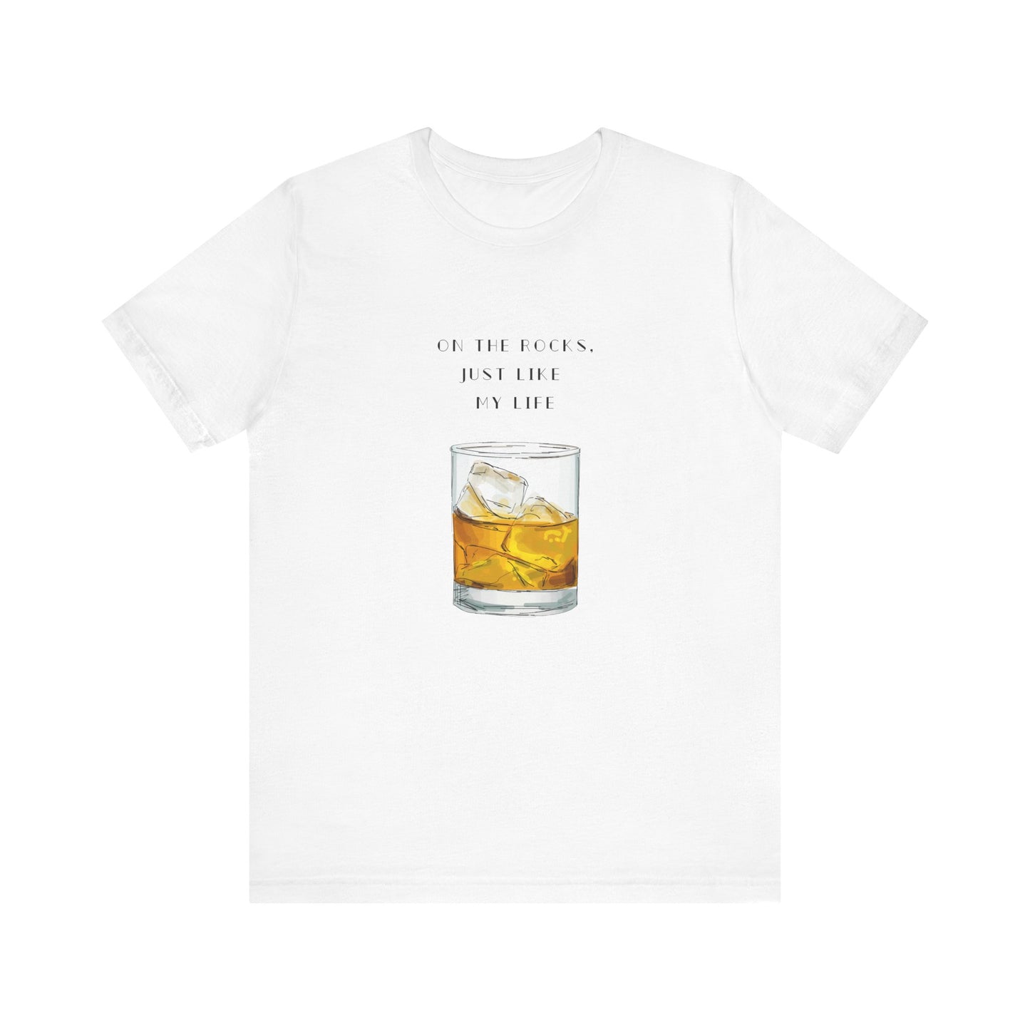 On the Rocks, Just like my Life | Retro Tee | Organic Unisex T Shirt