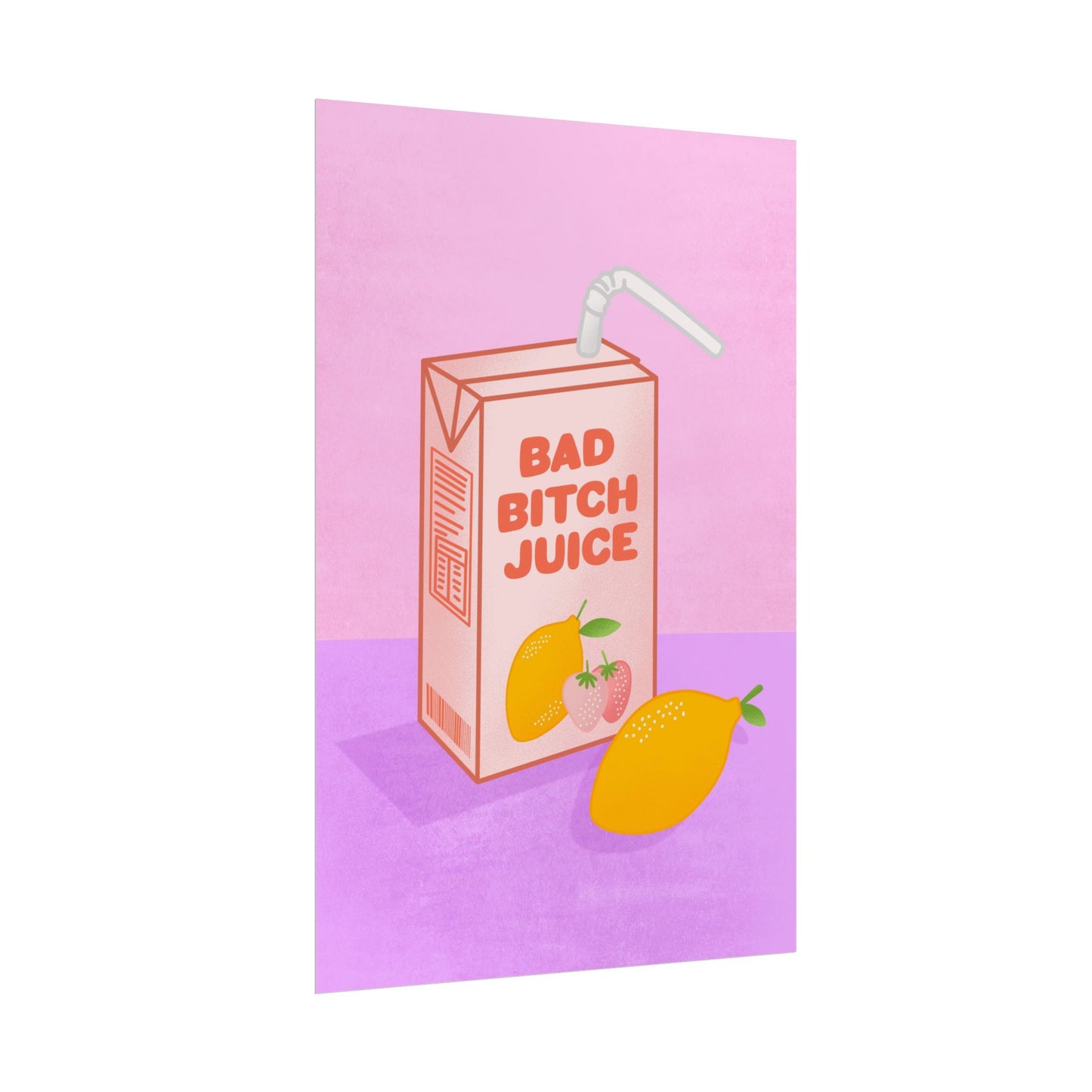 Bad Bitch Juice – Retro Pink - Poster