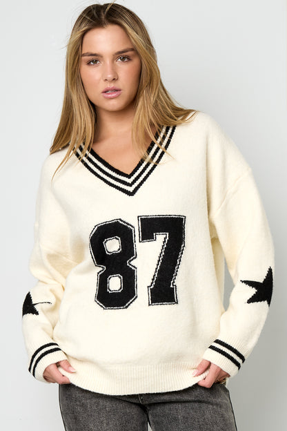 Big Apple Varsity Knit Sweater