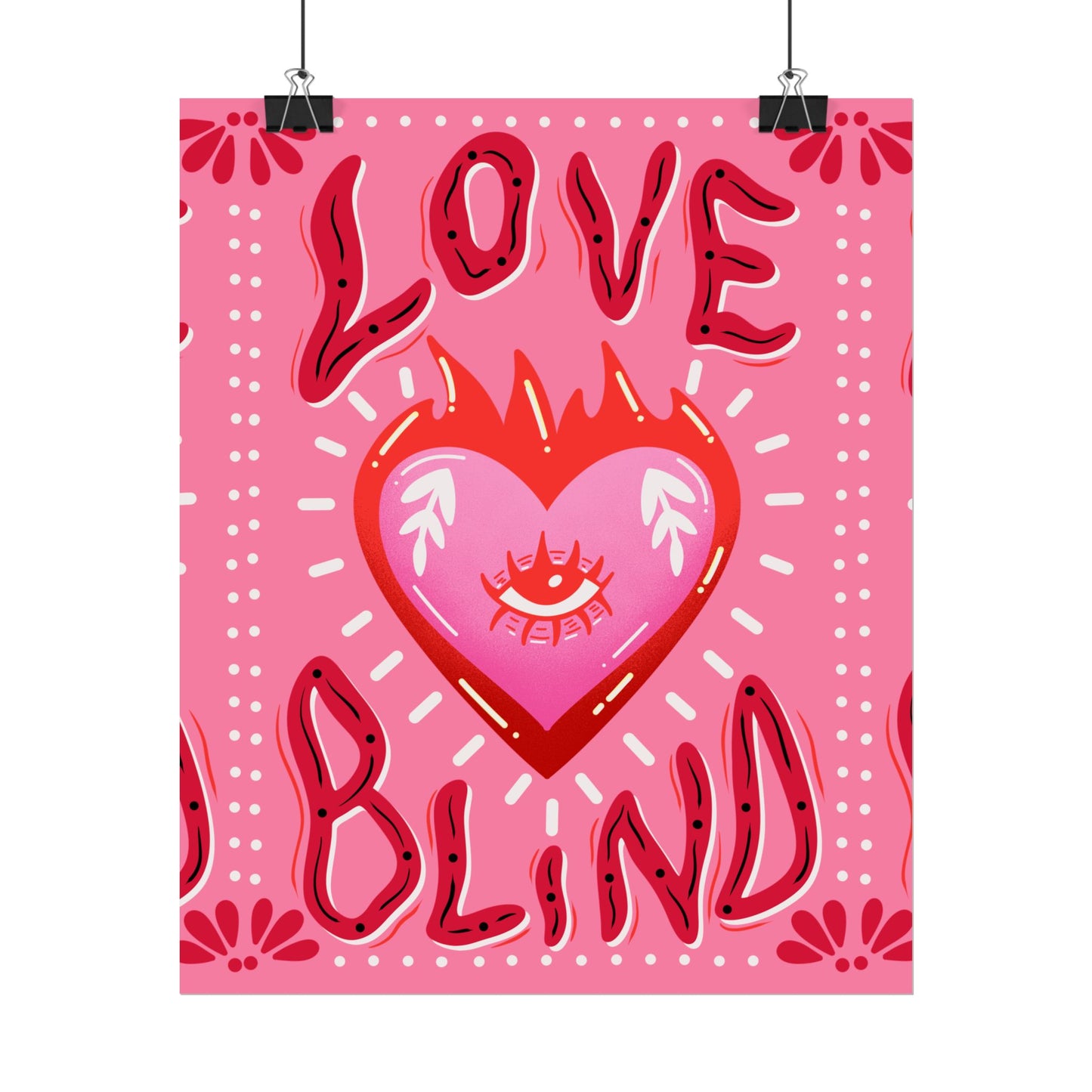 Love Blind – Retro Flame Poster