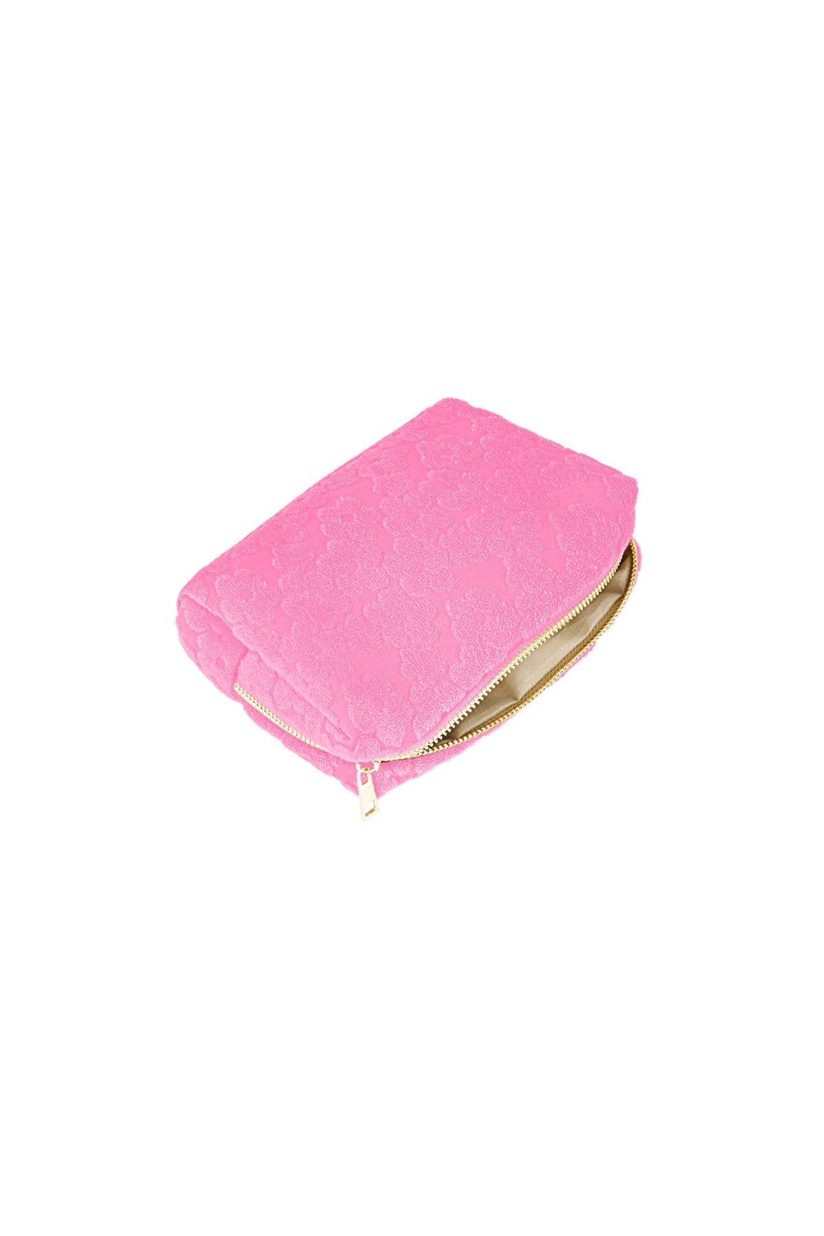 Fuchsia Floral Makeup Bag