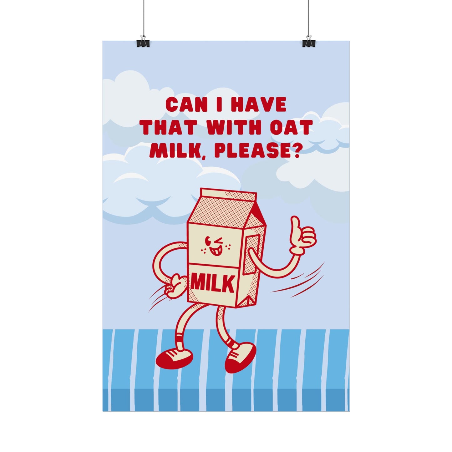 Can I Have That with Oat Milk, Please? ( Crimson Red ) - Poster