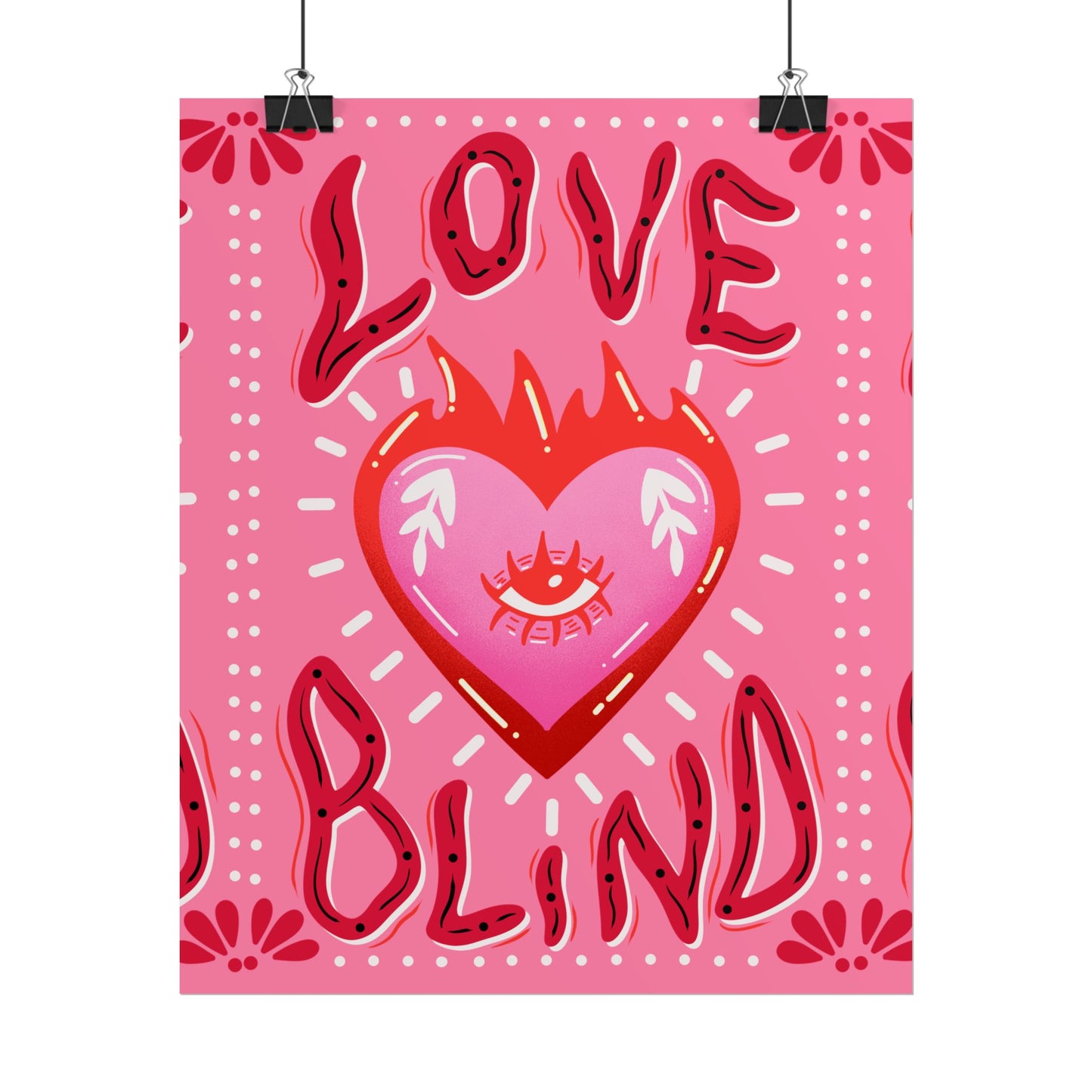 Love Blind – Retro Flame Poster