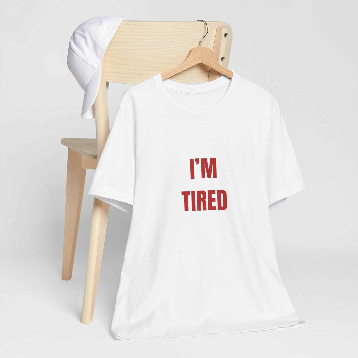 I'm Tired ( Crimson Red ) | Retro Tee | Organic Unisex T Shirt