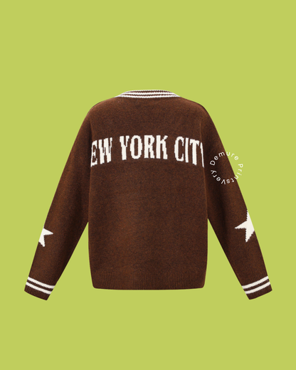 Big Apple Varsity Knit Sweater