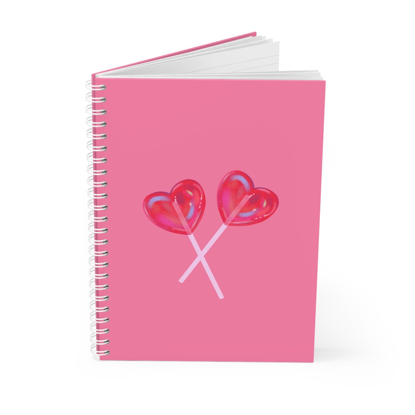 Heart Lollipops - Sassy Scribbles Spiral Notebook