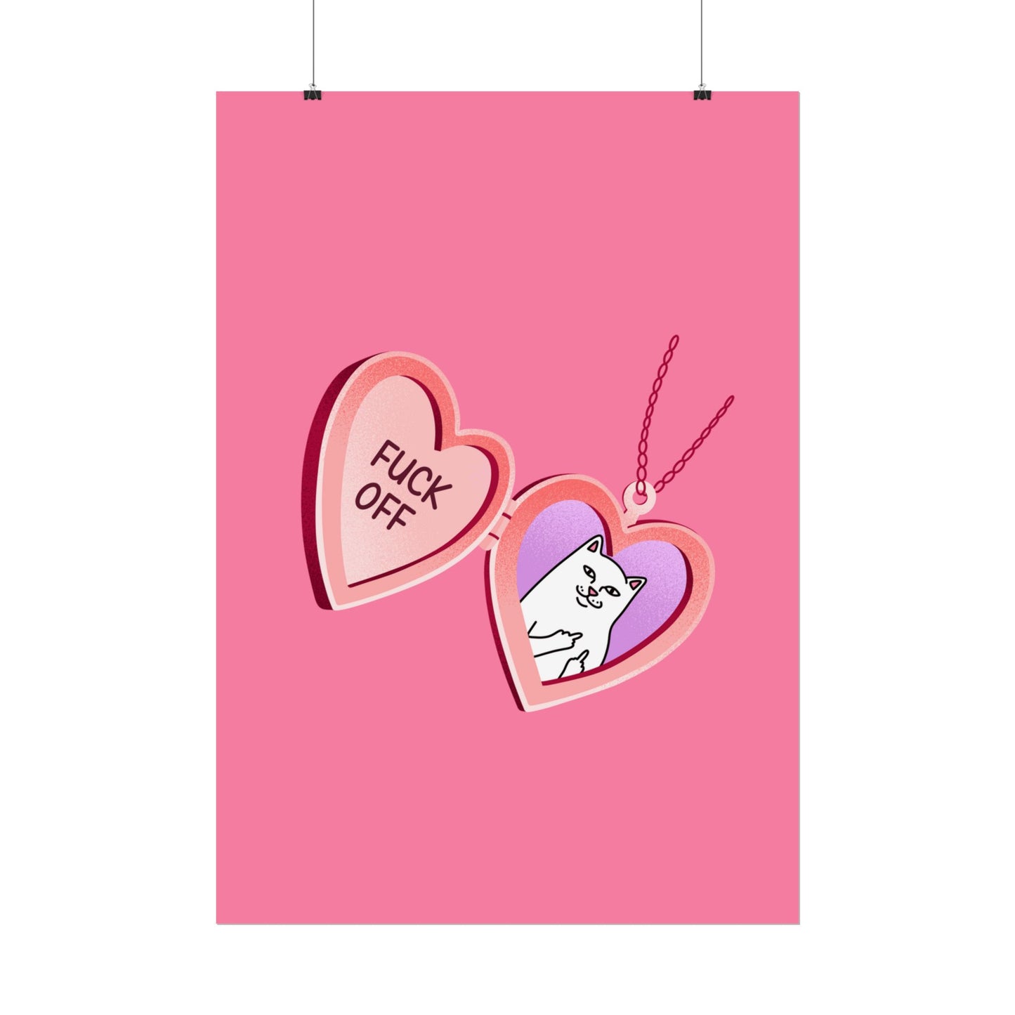 Heart Locket – F*ck Off Cat Poster