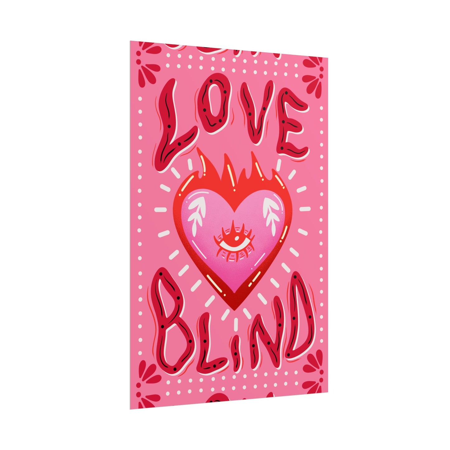 Love Blind – Retro Flame Poster