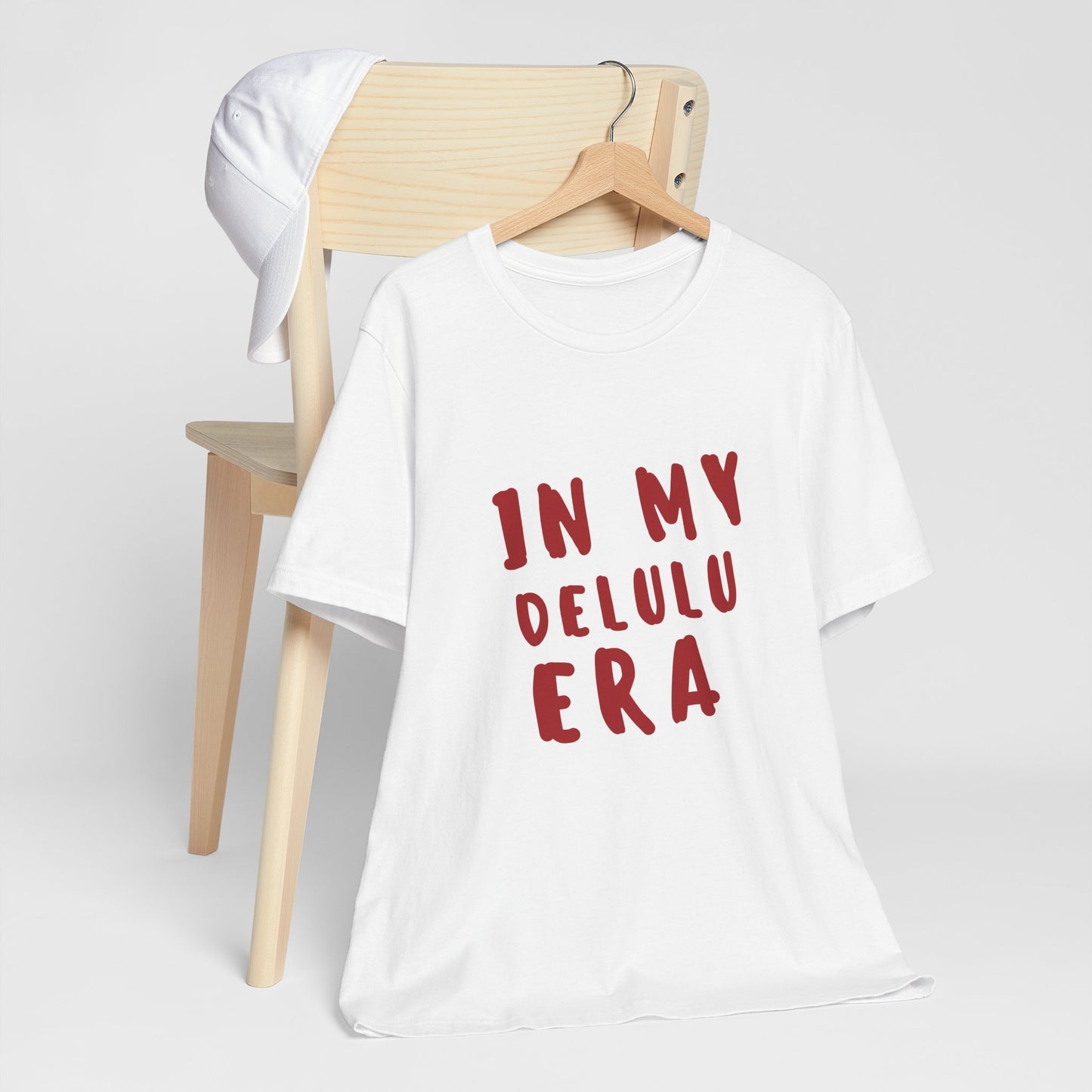 In My Delulu Era ( Crimson Red ) | Retro Tee | Organic Unisex T Shirt