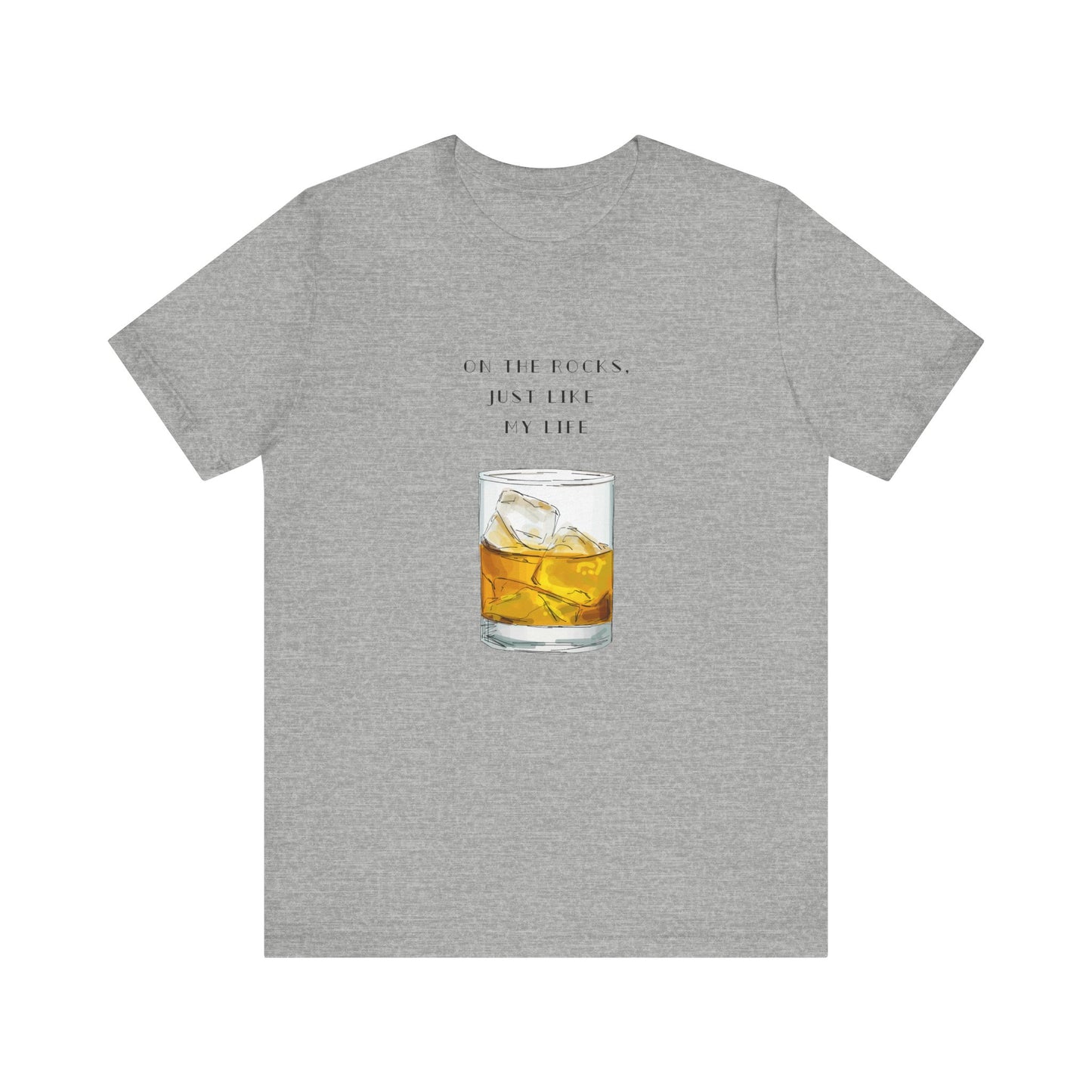 On the Rocks, Just like my Life | Retro Tee | Organic Unisex T Shirt