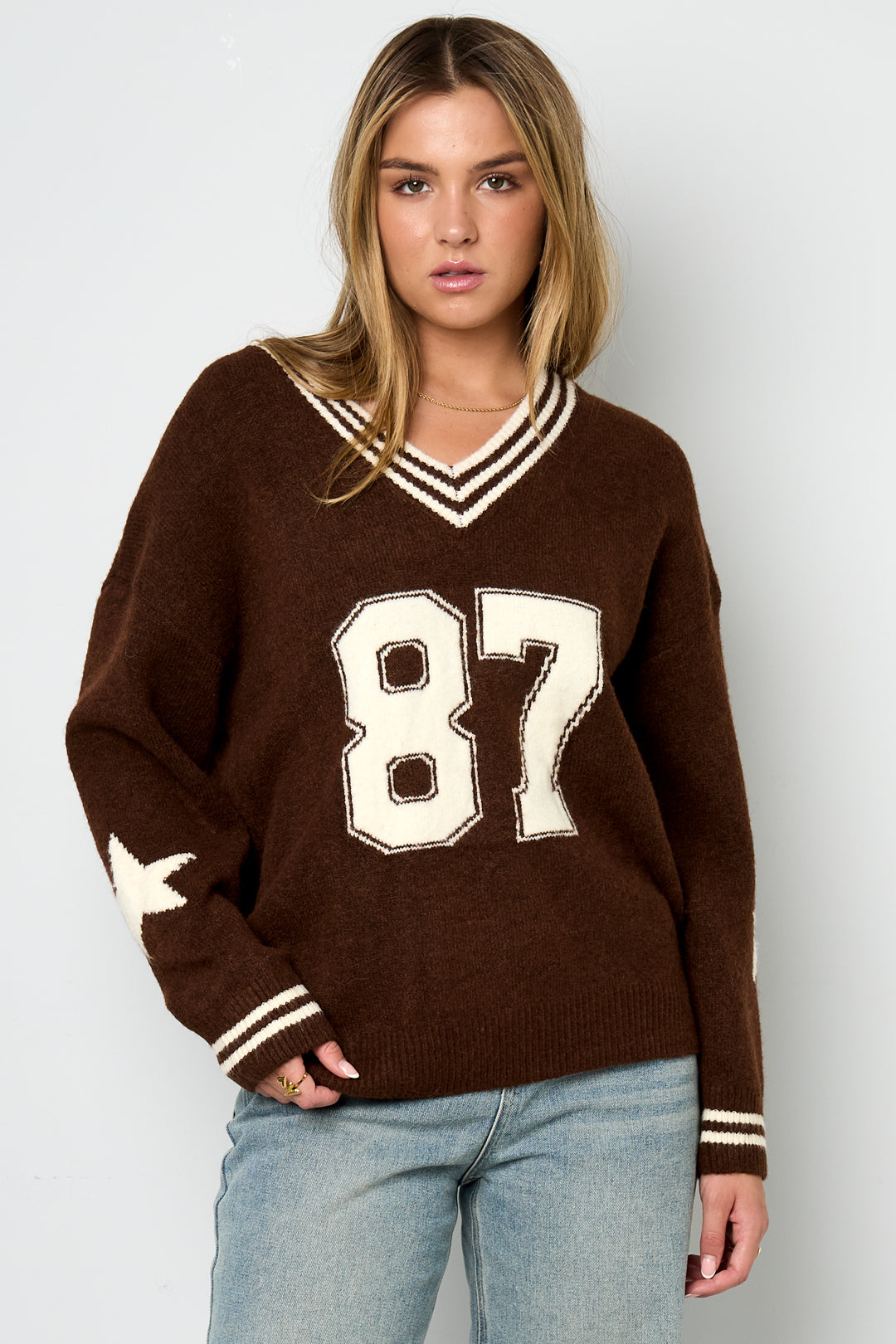 Big Apple Varsity Knit Sweater