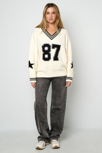 Big Apple Varsity Knit Sweater