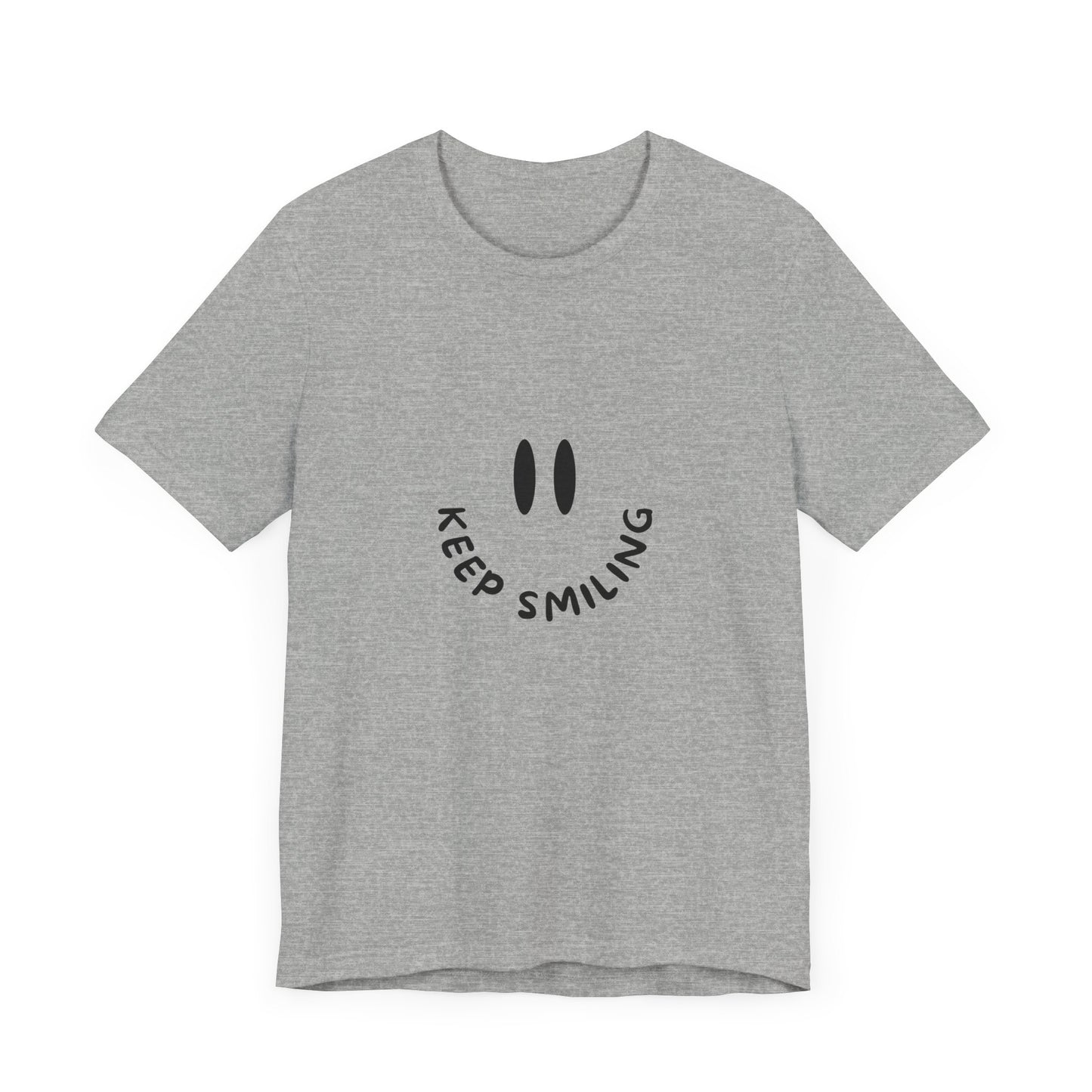 Keep Smiling | White Graphic Tee | Organic Unisex T Shirt