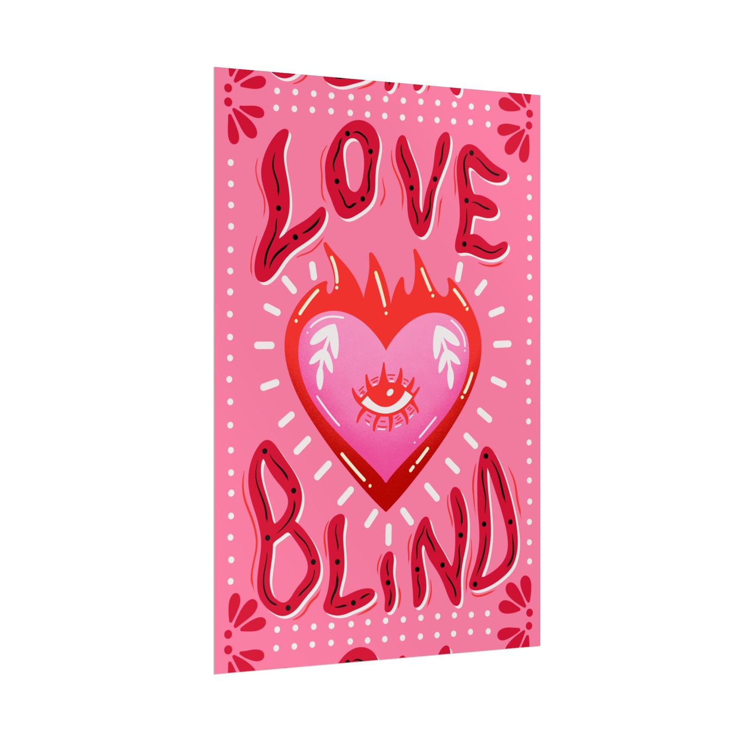 Love Blind – Retro Flame Poster