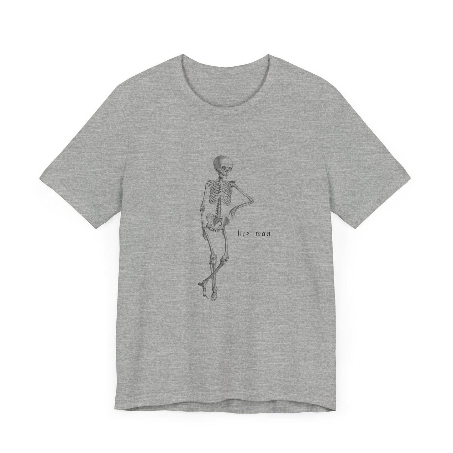 La vie, l'homme | T-shirt graphique blanc | T-shirt unisexe bio