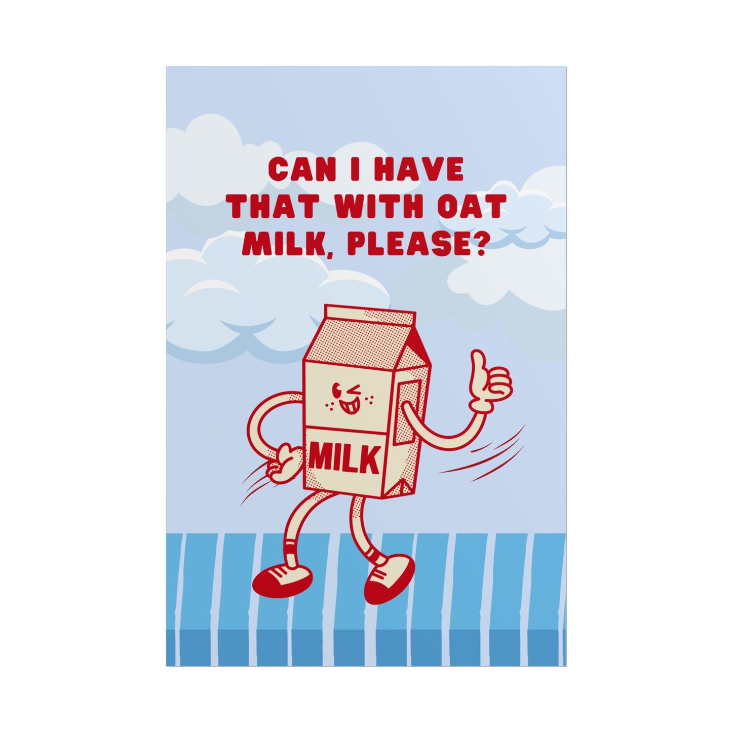 Can I Have That with Oat Milk, Please? ( Crimson Red ) - Poster