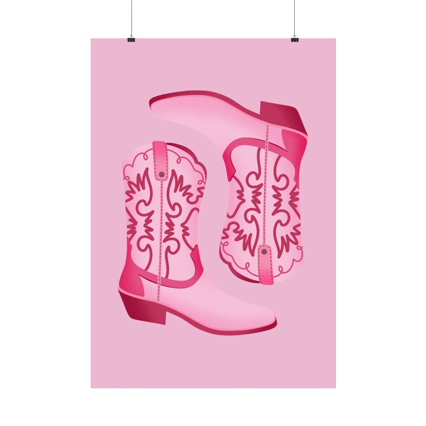 Pink Cowboy Boots – Rodeo Chic Poster