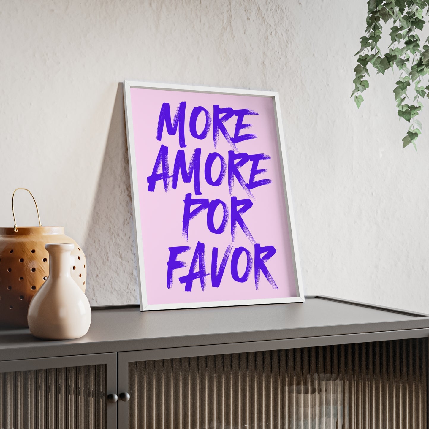 More Amore Por Favor ( Lavendar ) - Frame