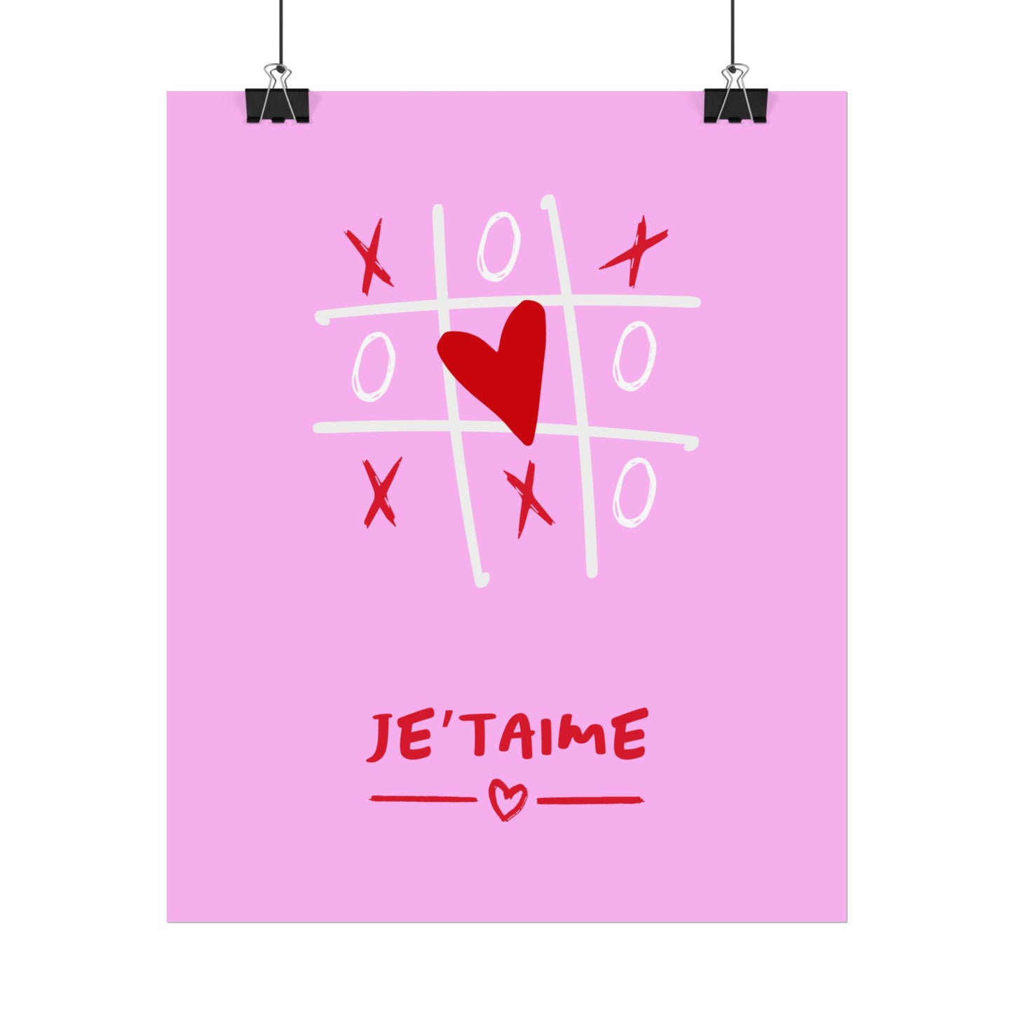 Je T’aime – X’s and O’s Crossword - Poster