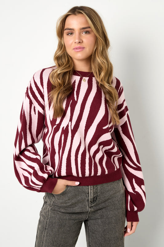 Zebra Stripe Chic Sweater