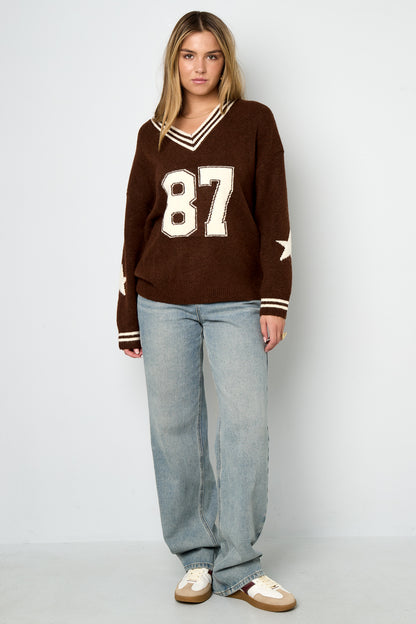 Big Apple Varsity Knit Sweater
