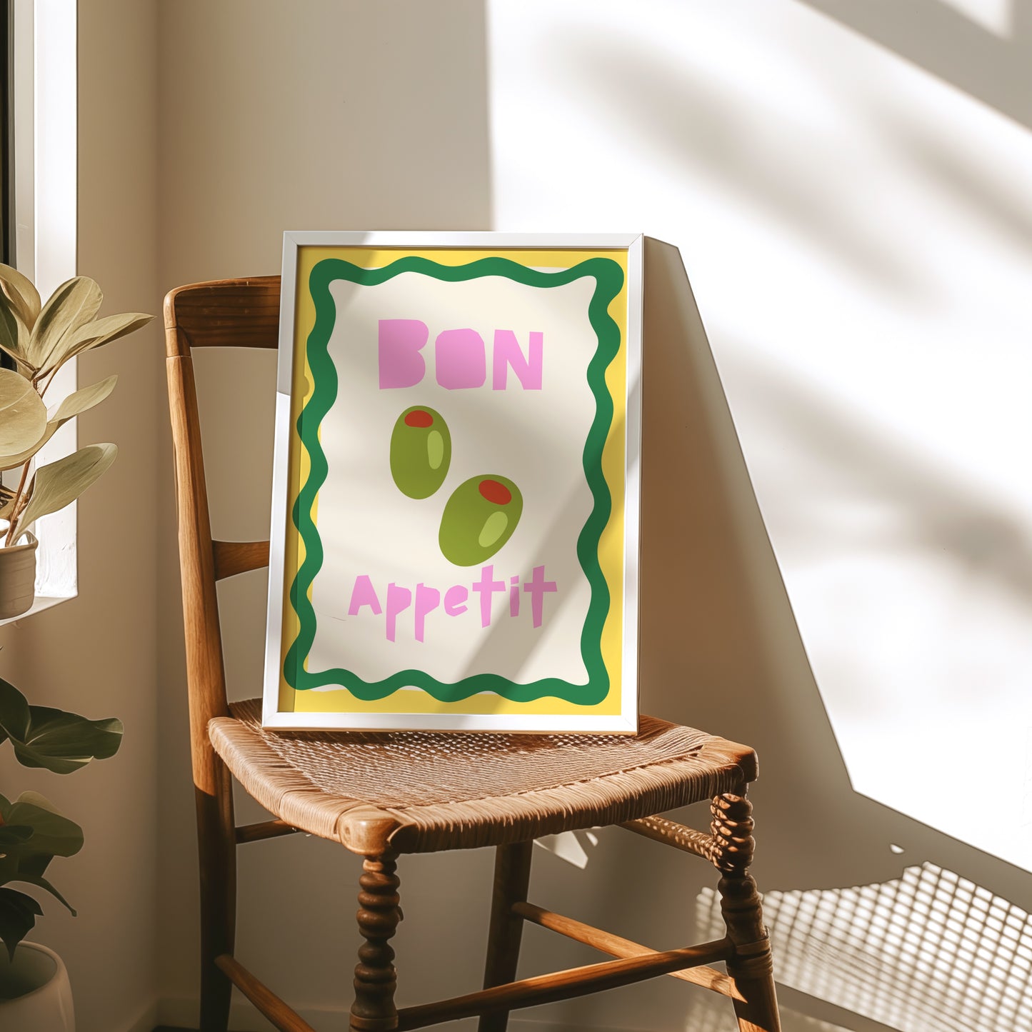 Bon Appétit – Playful Stuffed Olive Kitchen Art Print
